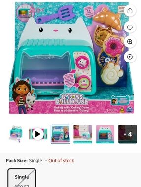 Gabby’s Dollhouse Cakey Oven Playset - Teal & Pink